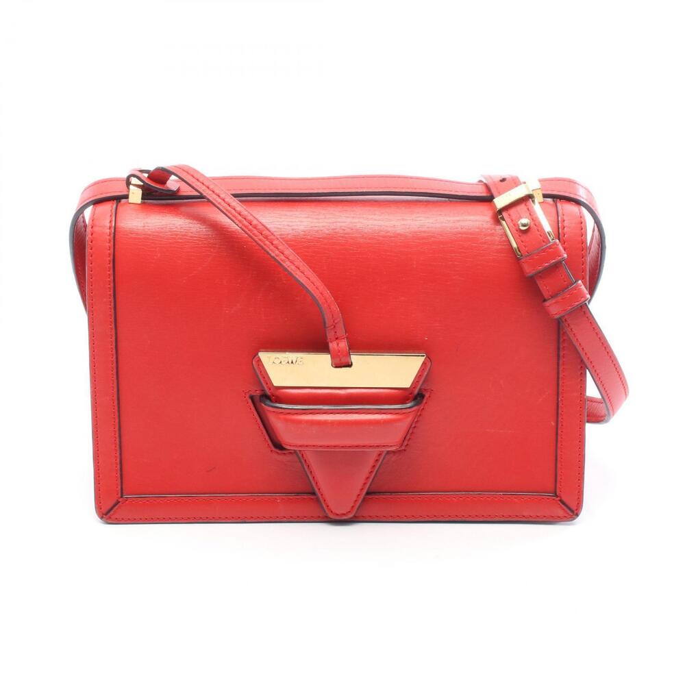 Loewe Barcelona Shoulder Bag Leather Red